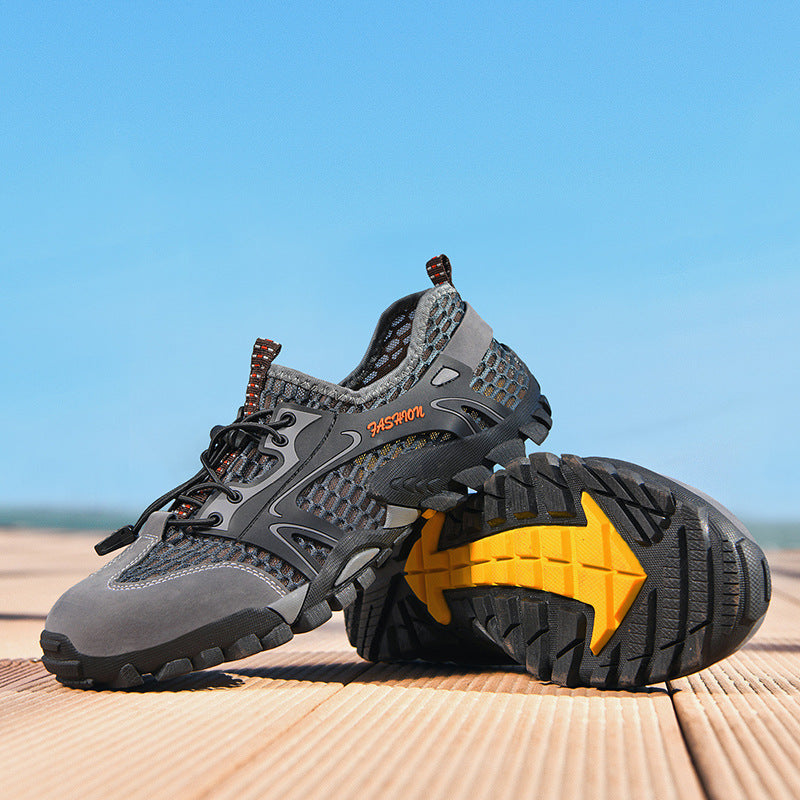 Men's Breathable Mesh Casual Light Outdoor Hiking Shoes