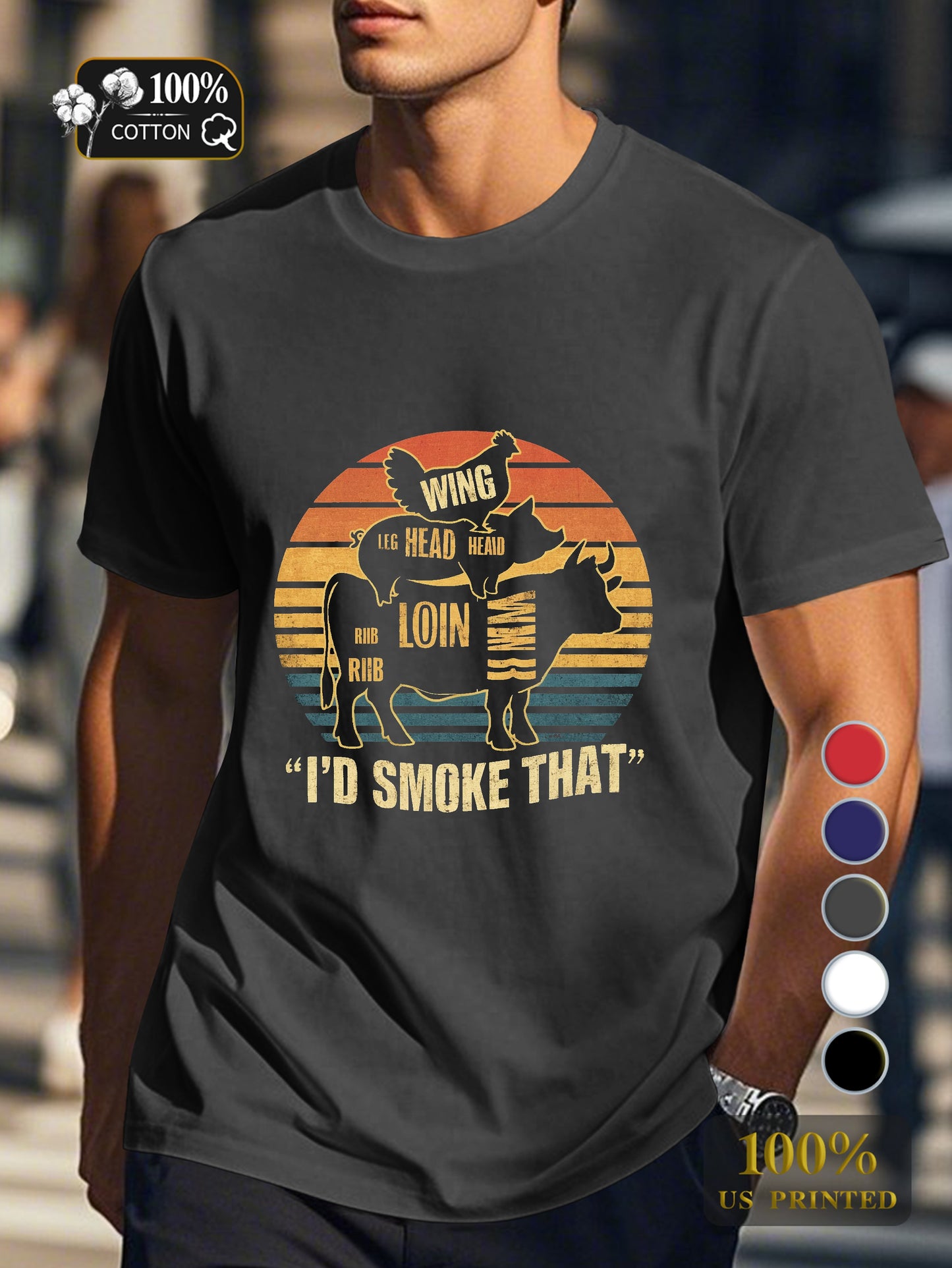 I D SMOKE THAT Men's pure cotton Tshirt Comfort Fit