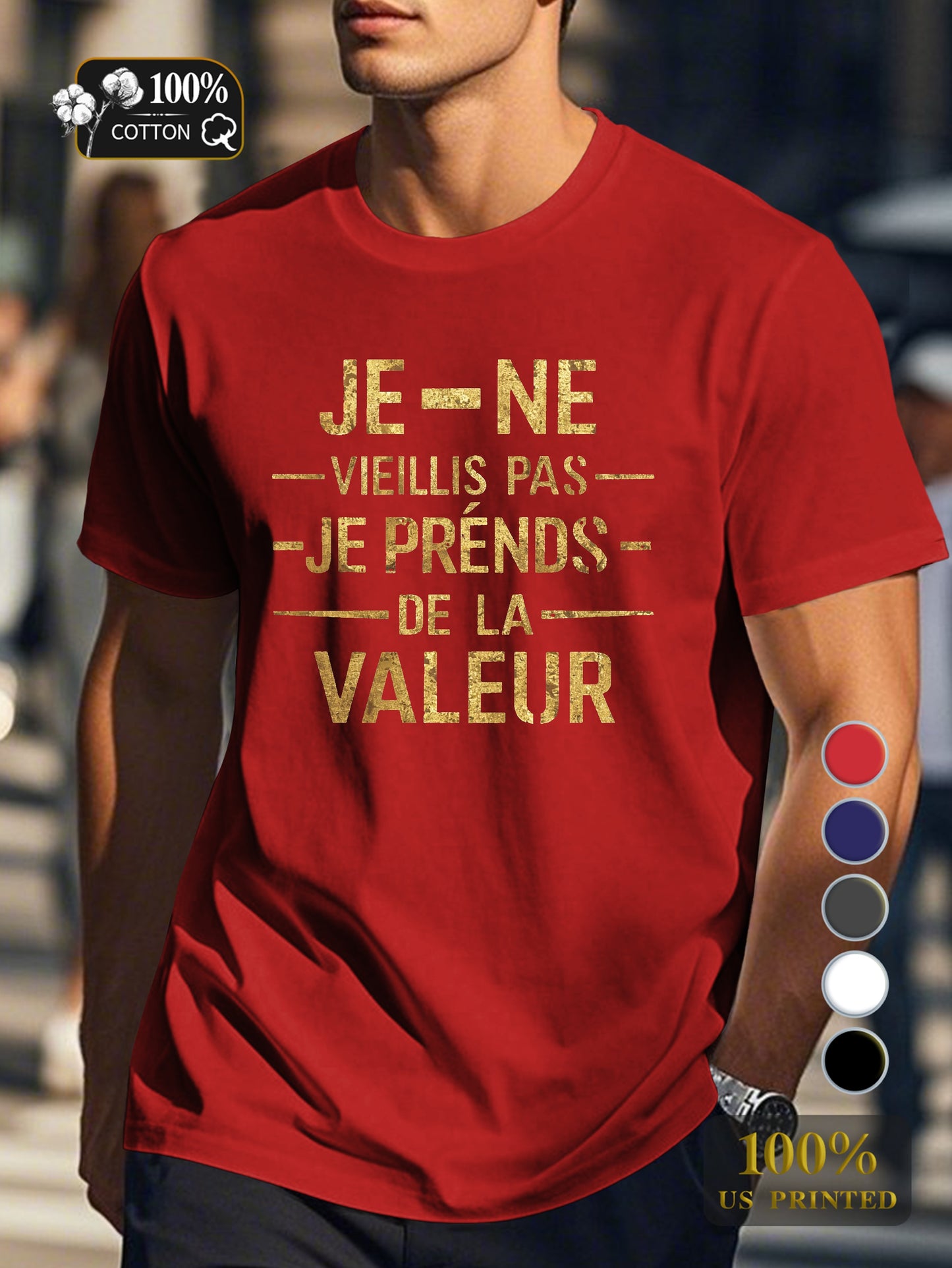 I AM NOT AGEING typography Men's pure cotton Tshirt Comfort Fit