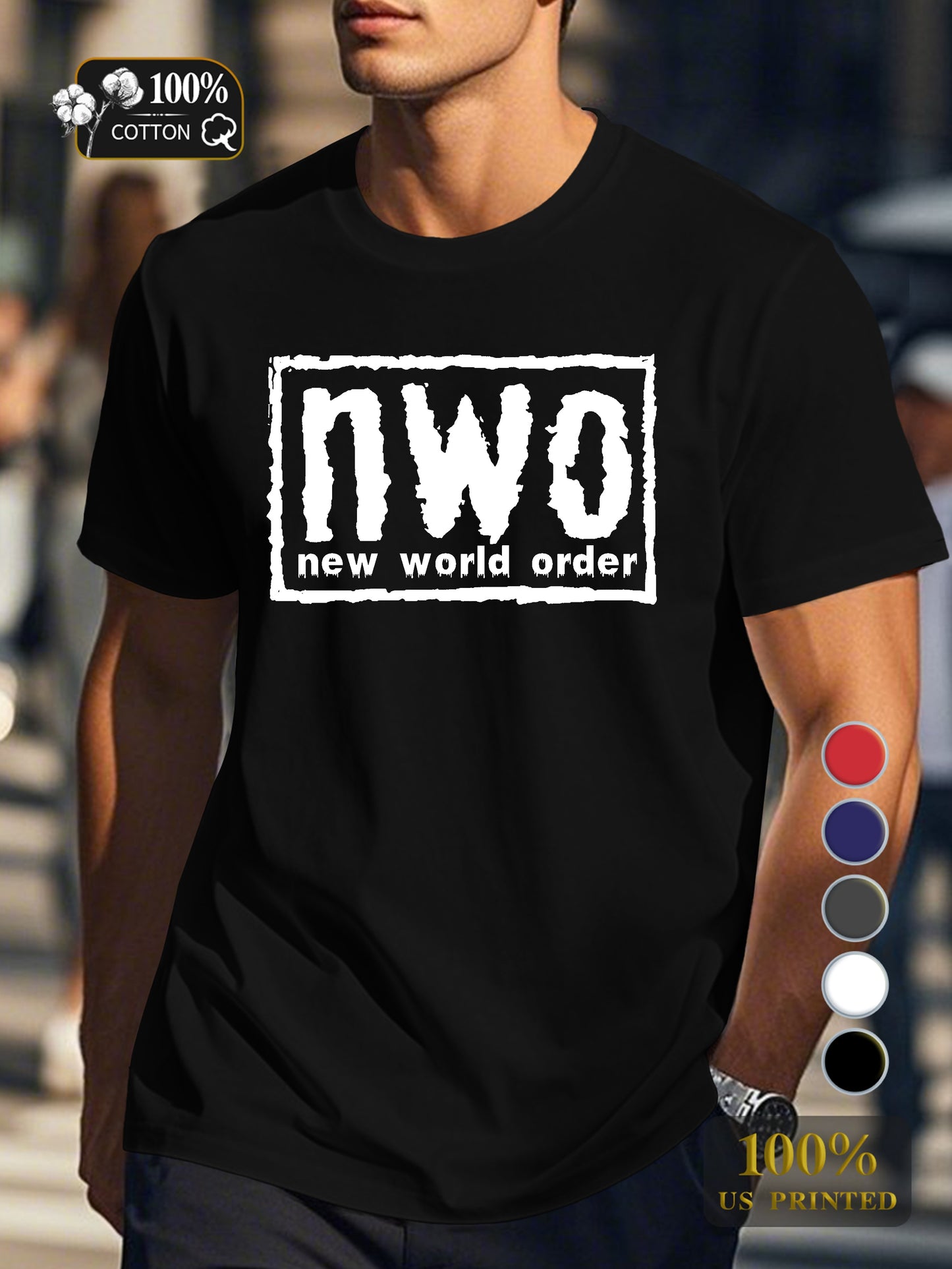 new world order Men's pure cotton Tshirt Comfort Fit