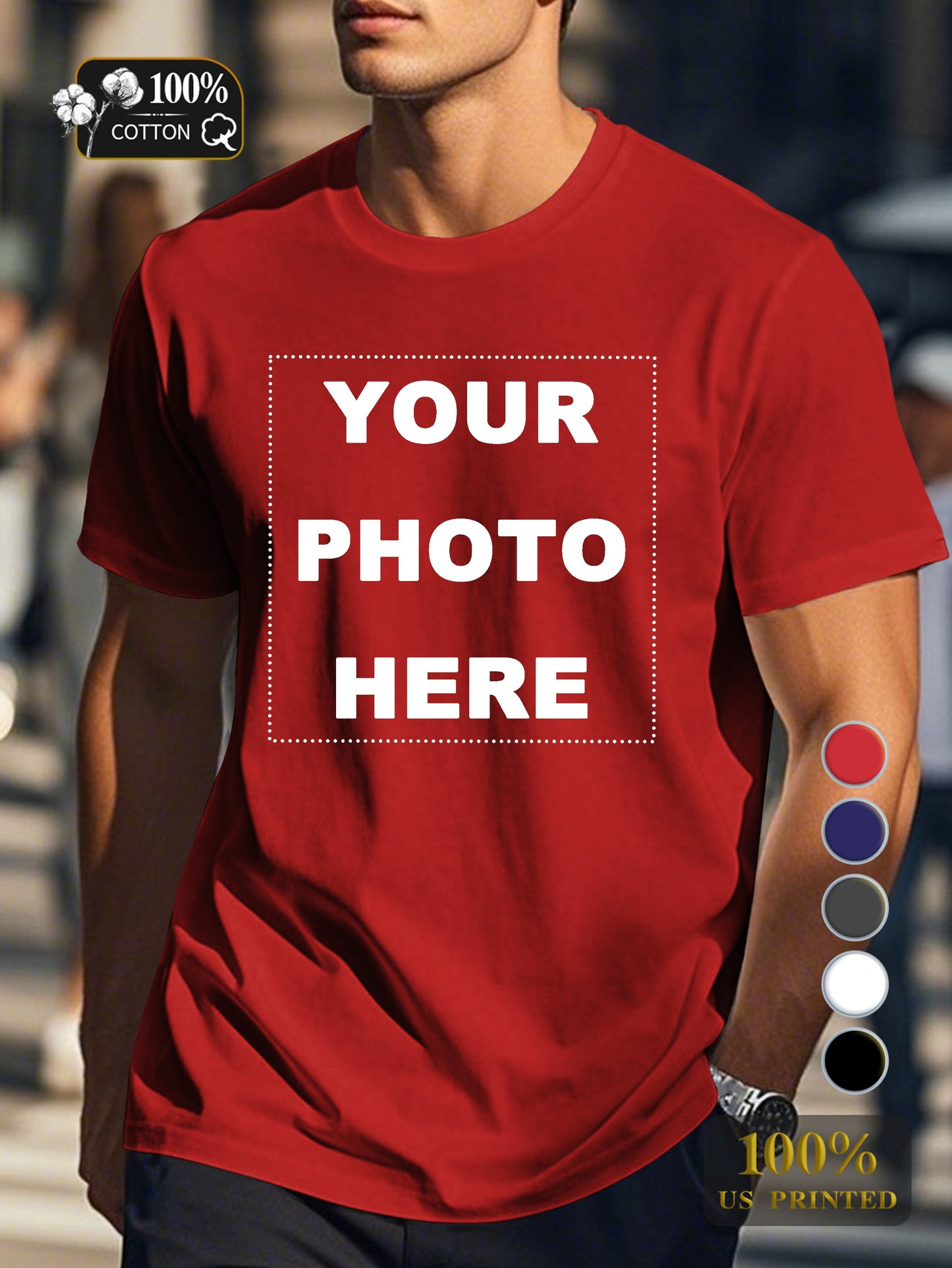 Customized Products Men's pure cotton Tshirt Comfort Fit
