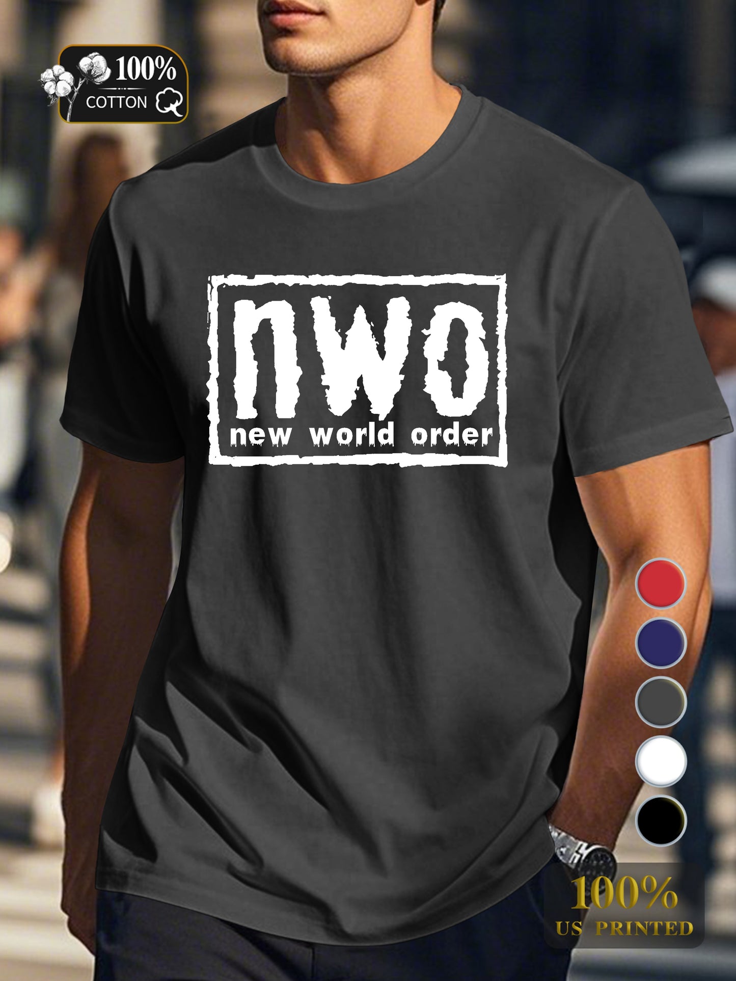 new world order Men's pure cotton Tshirt Comfort Fit