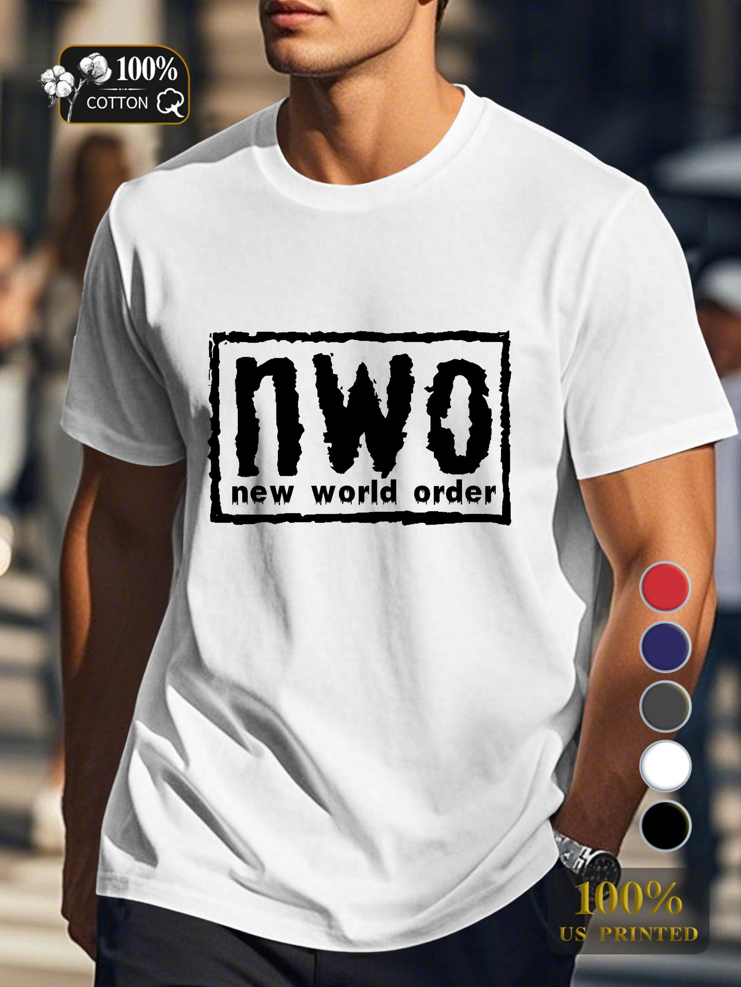 new world order Men's pure cotton Tshirt Comfort Fit
