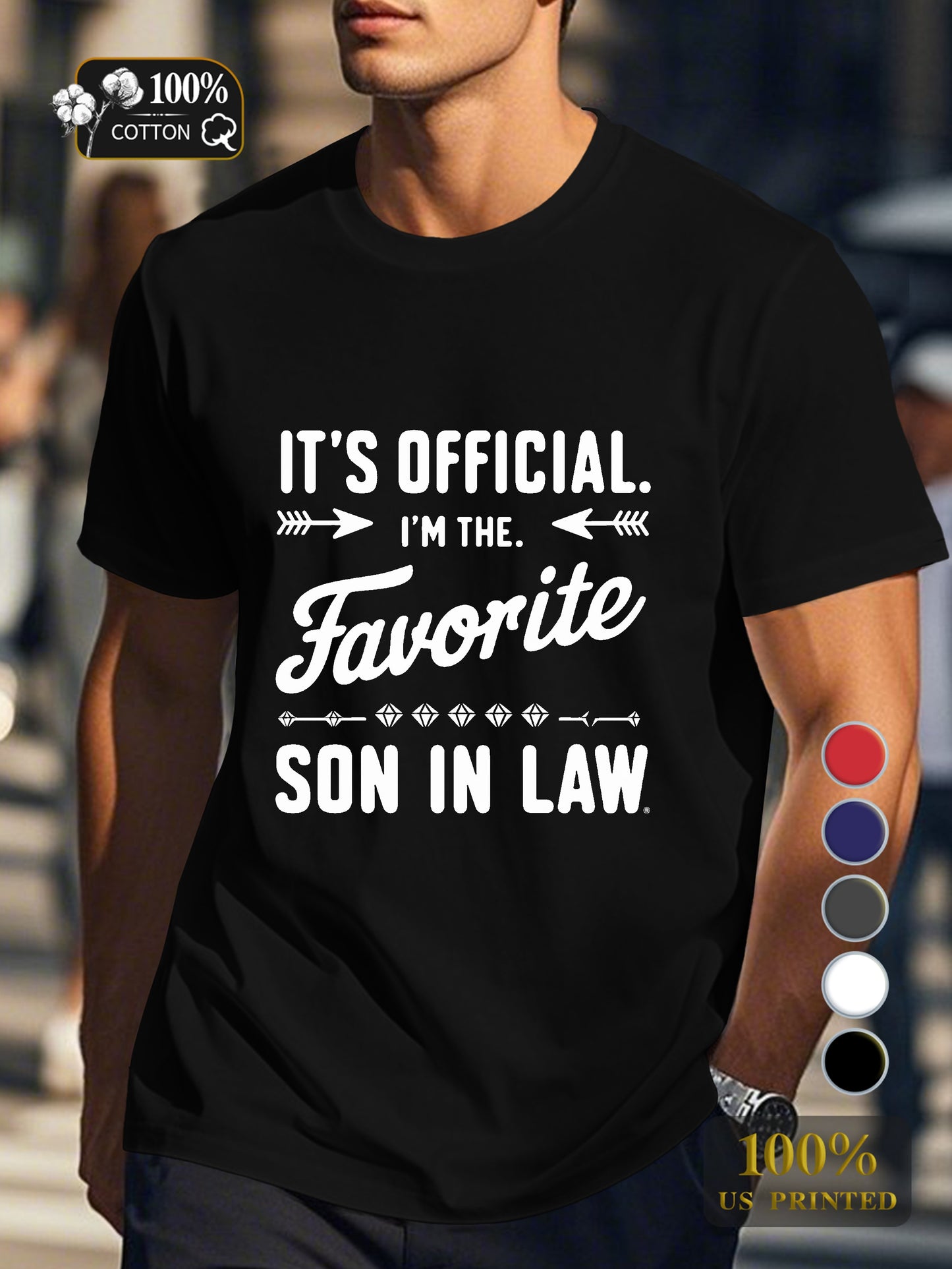Favorite SON IN LAW Men's pure cotton Tshirt Comfort Fit