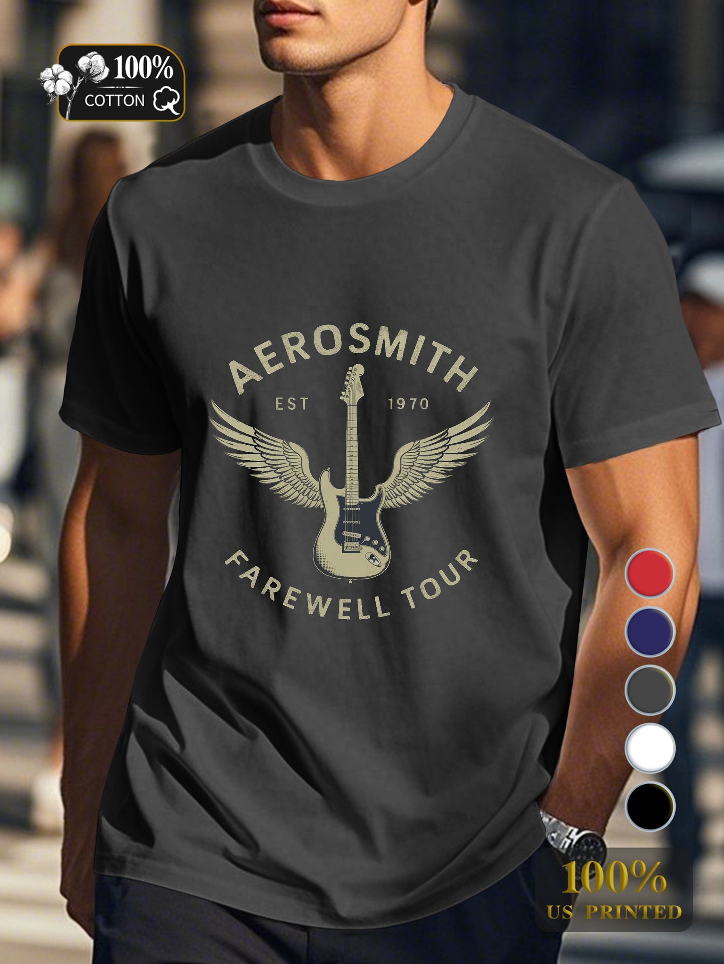 AEROSMITH FAREWELL TOUR Men's pure cotton Tshirt Comfort Fit