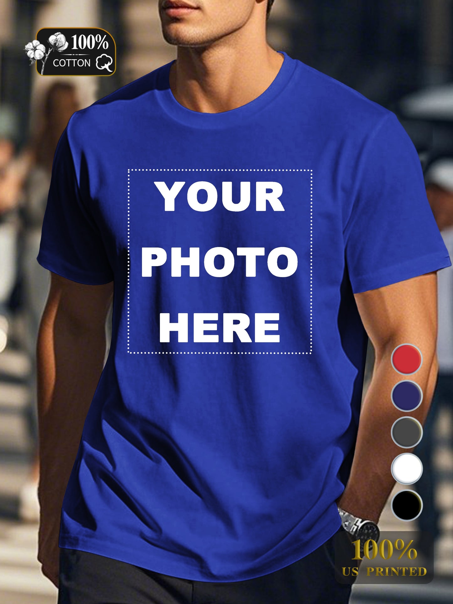 Customized Products Men's pure cotton Tshirt Comfort Fit