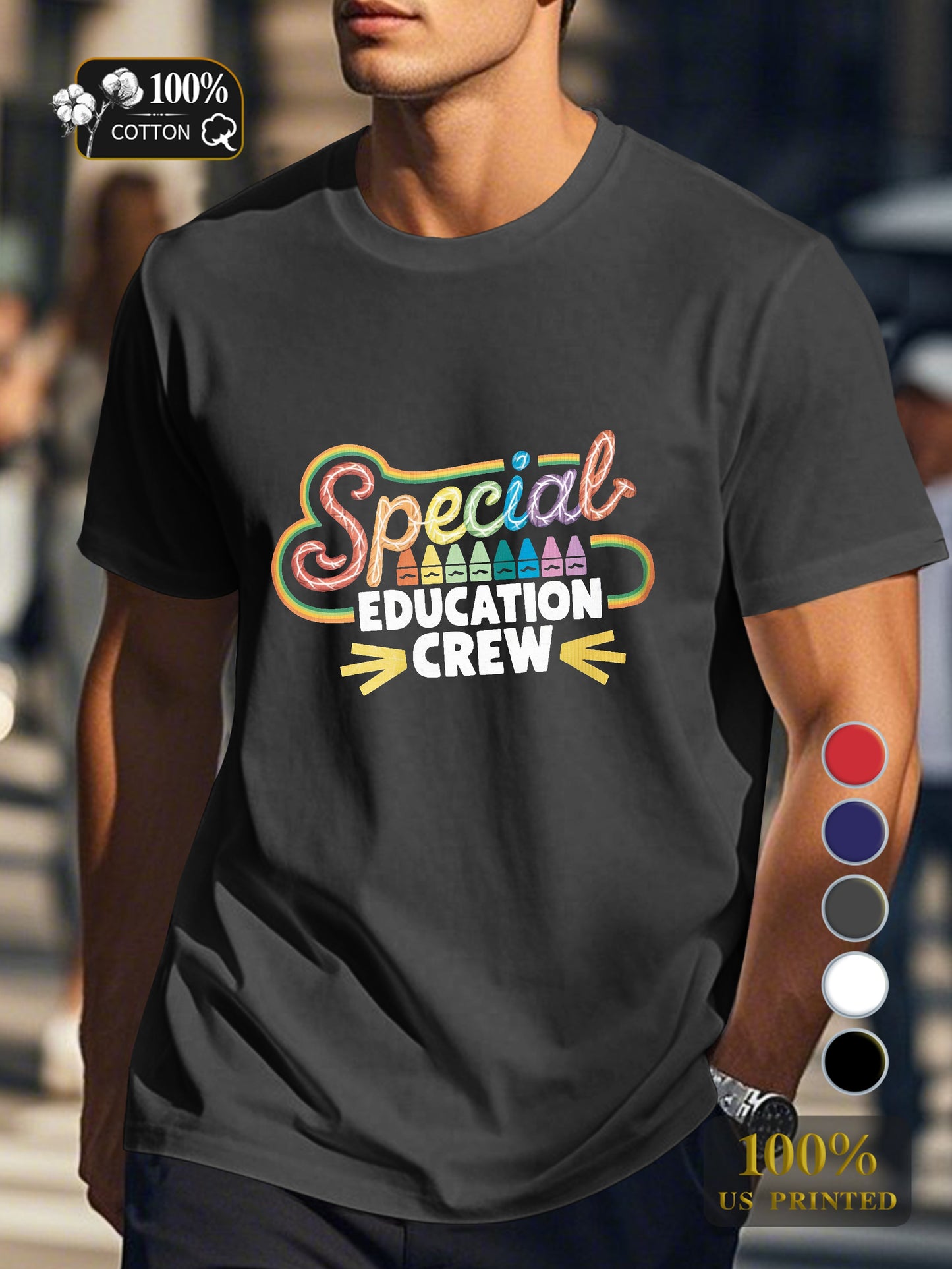 Special EDUCATION CREW Men's pure cotton Tshirt Comfort Fit