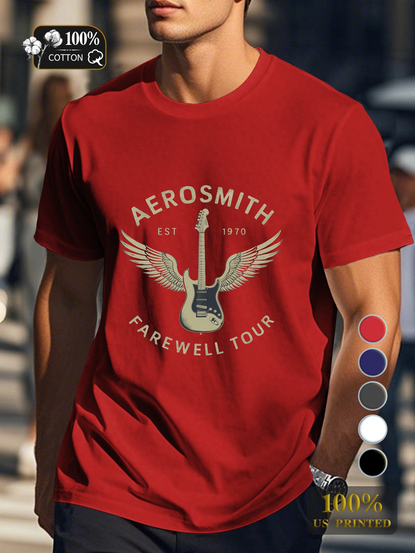 AEROSMITH FAREWELL TOUR Men's pure cotton Tshirt Comfort Fit