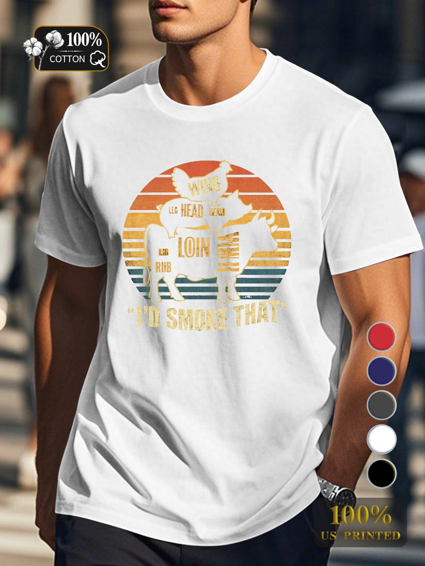 I D SMOKE THAT Men's pure cotton Tshirt Comfort Fit