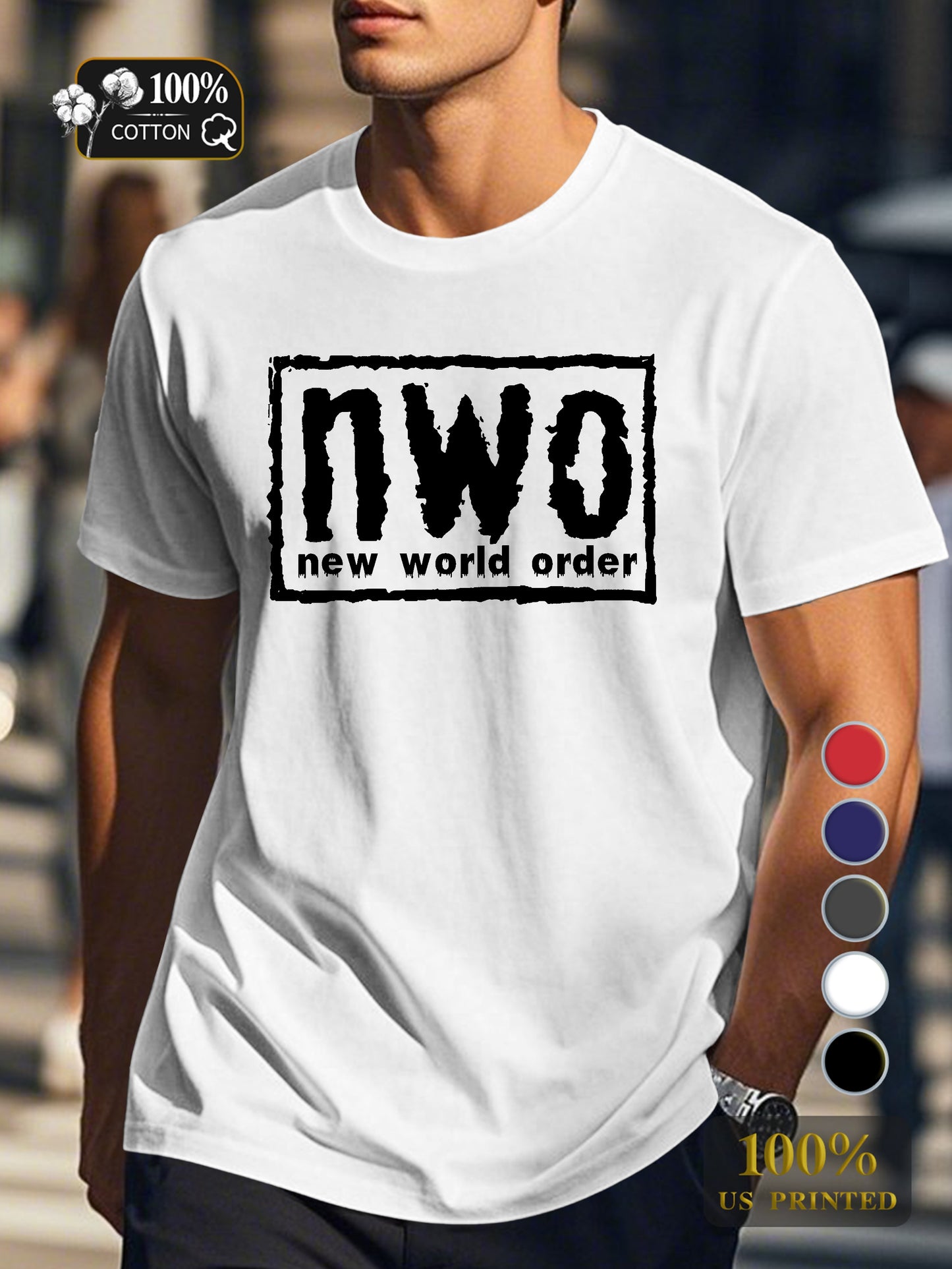 new world order Men's pure cotton Tshirt Comfort Fit
