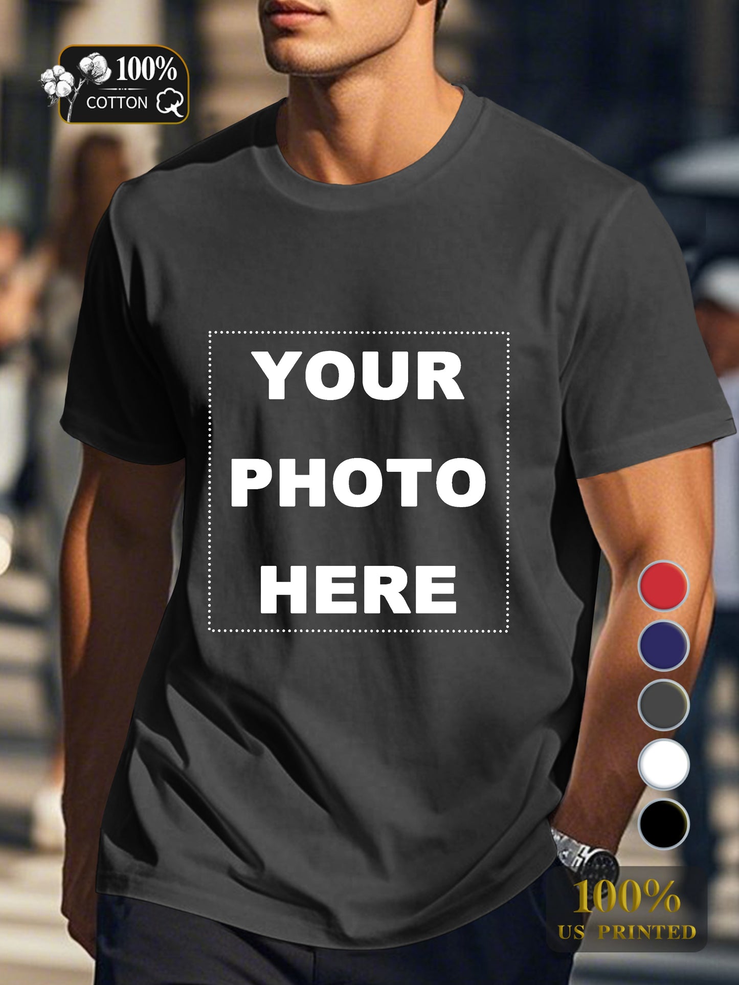 Customized Products Men's pure cotton Tshirt Comfort Fit