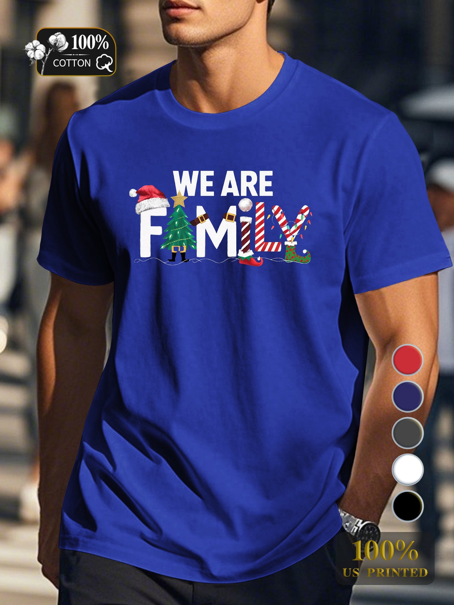 WE ARE FAMILY Men's pure cotton Tshirt Comfort Fit