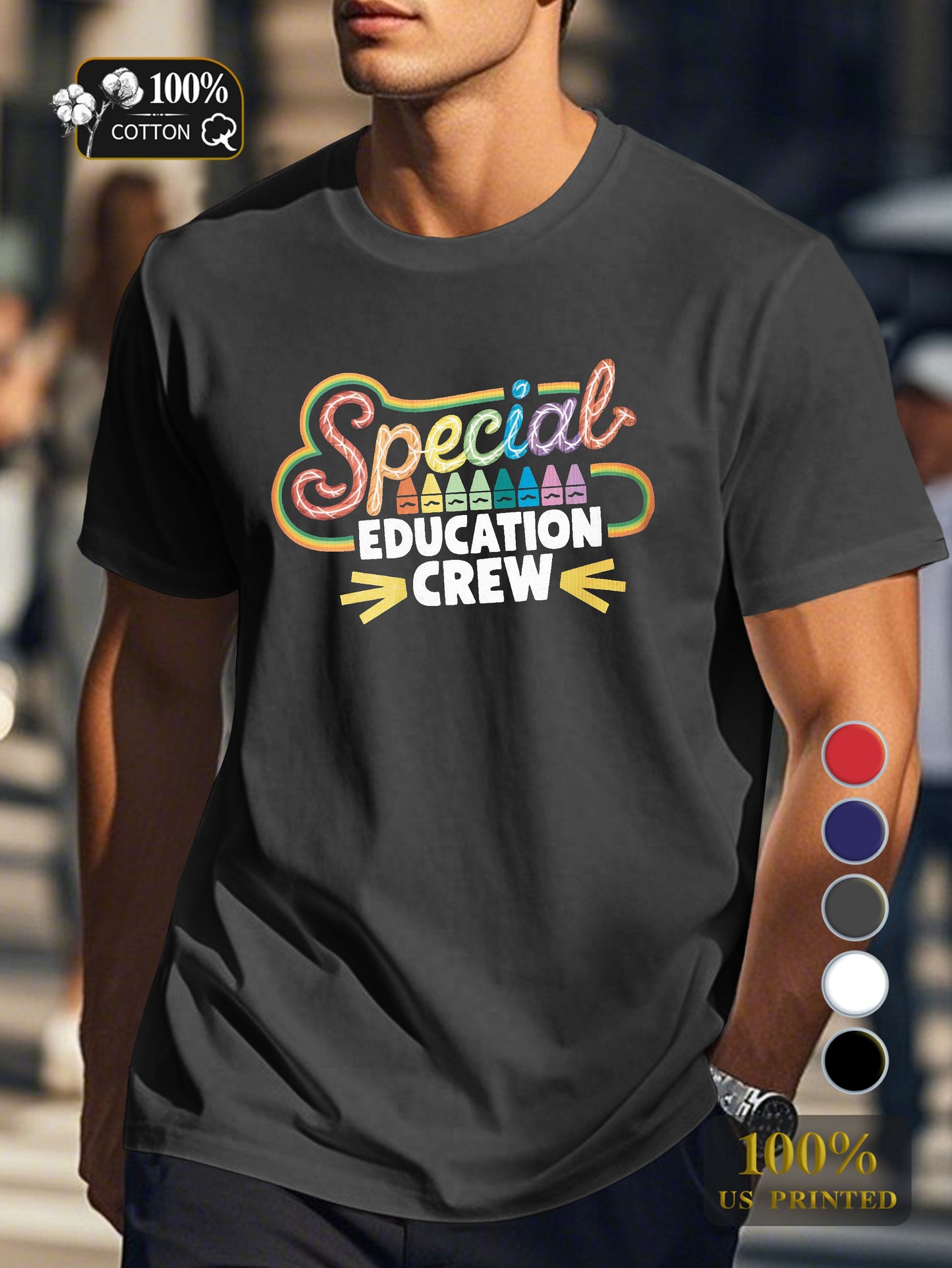 Special EDUCATION CREW Men's pure cotton Tshirt Comfort Fit