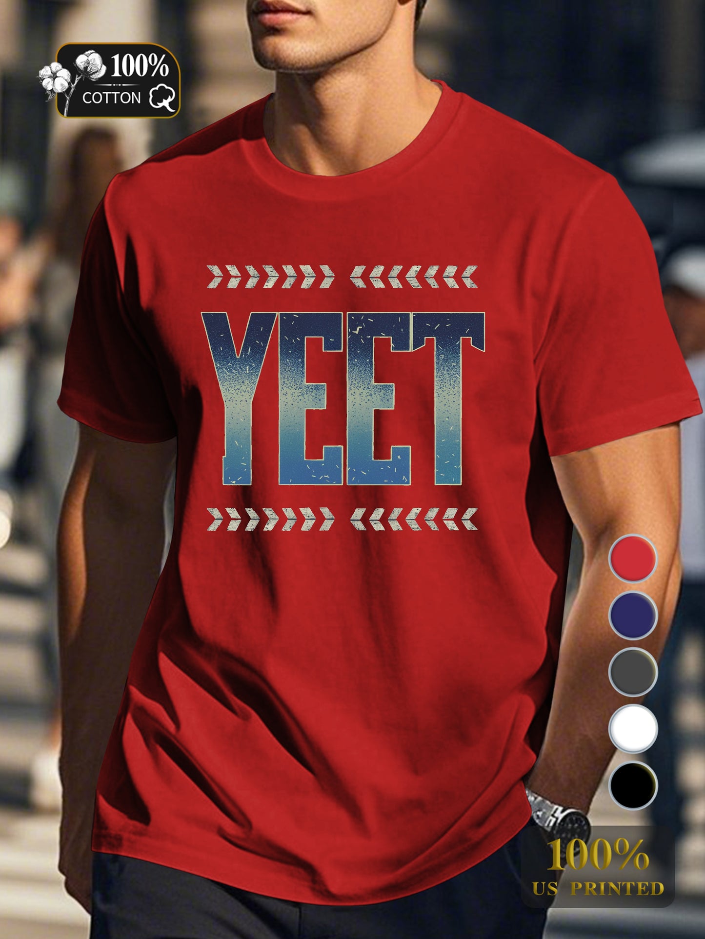 YEET Men's pure cotton Tshirt Comfort Fit