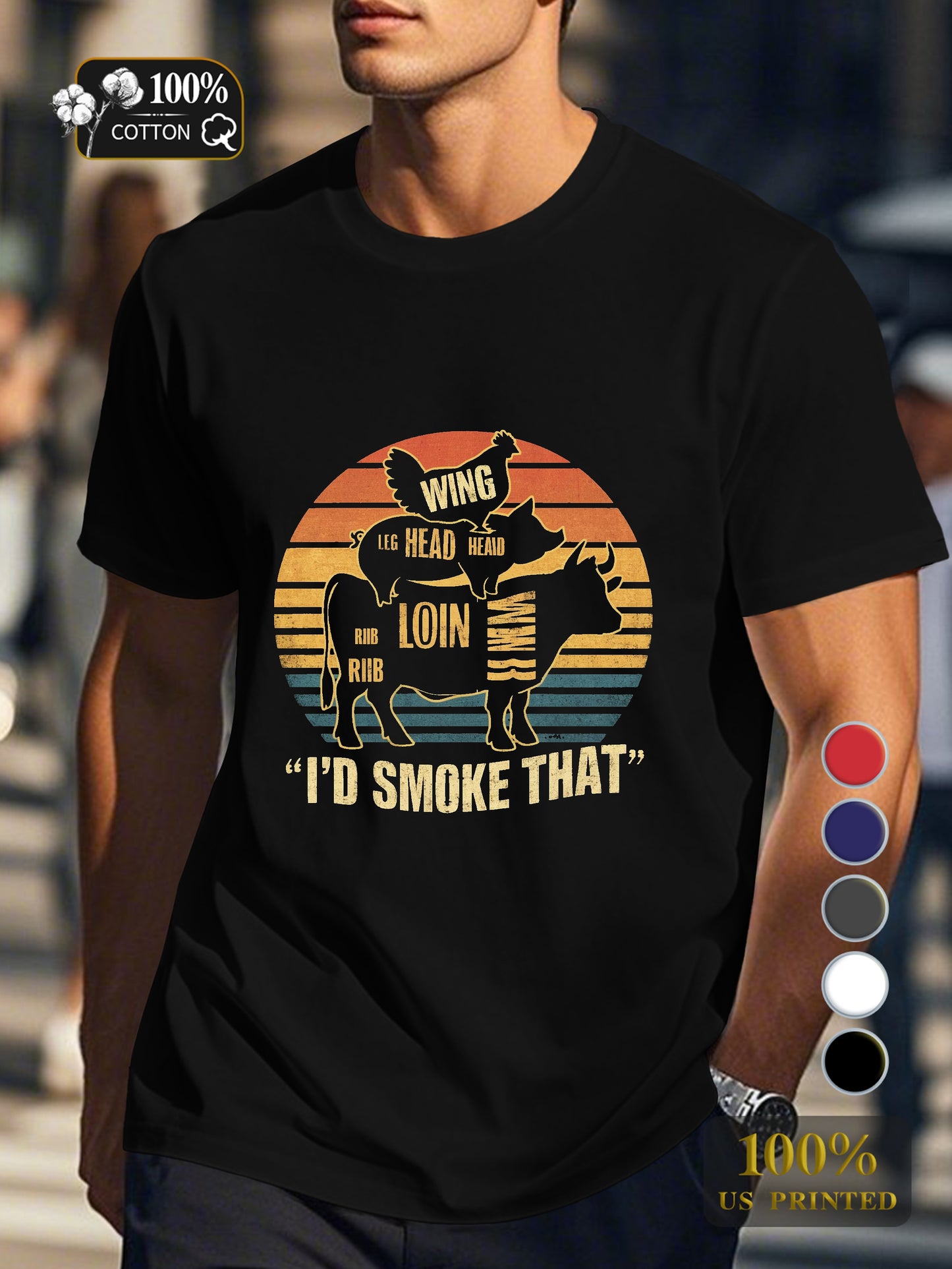 I D SMOKE THAT Men's pure cotton Tshirt Comfort Fit