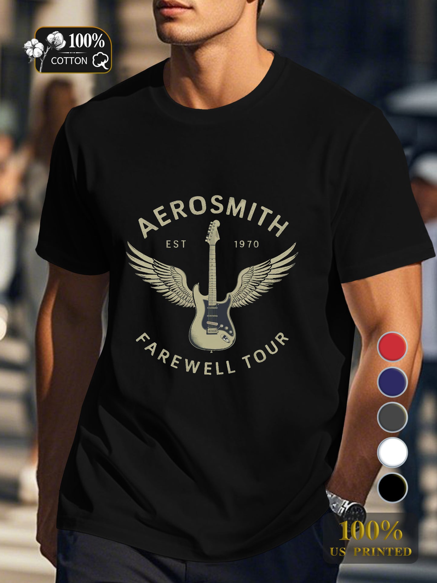 AEROSMITH FAREWELL TOUR Men's pure cotton Tshirt Comfort Fit