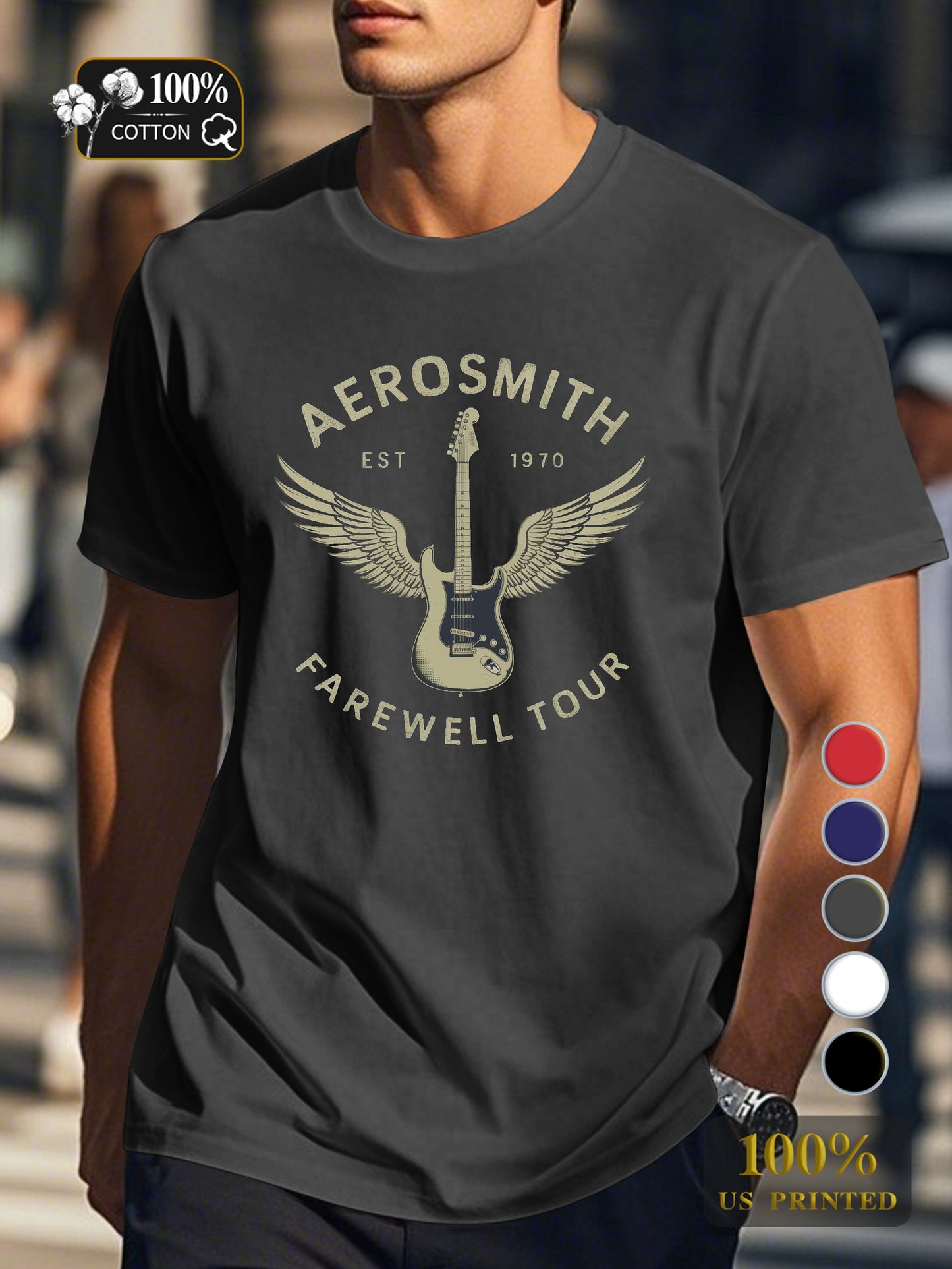 AEROSMITH FAREWELL TOUR Men's pure cotton Tshirt Comfort Fit