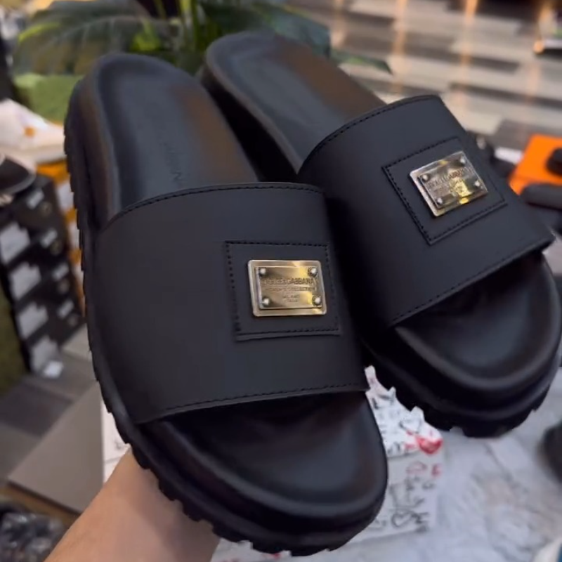 Comfortable Leather Non-slip Slippers