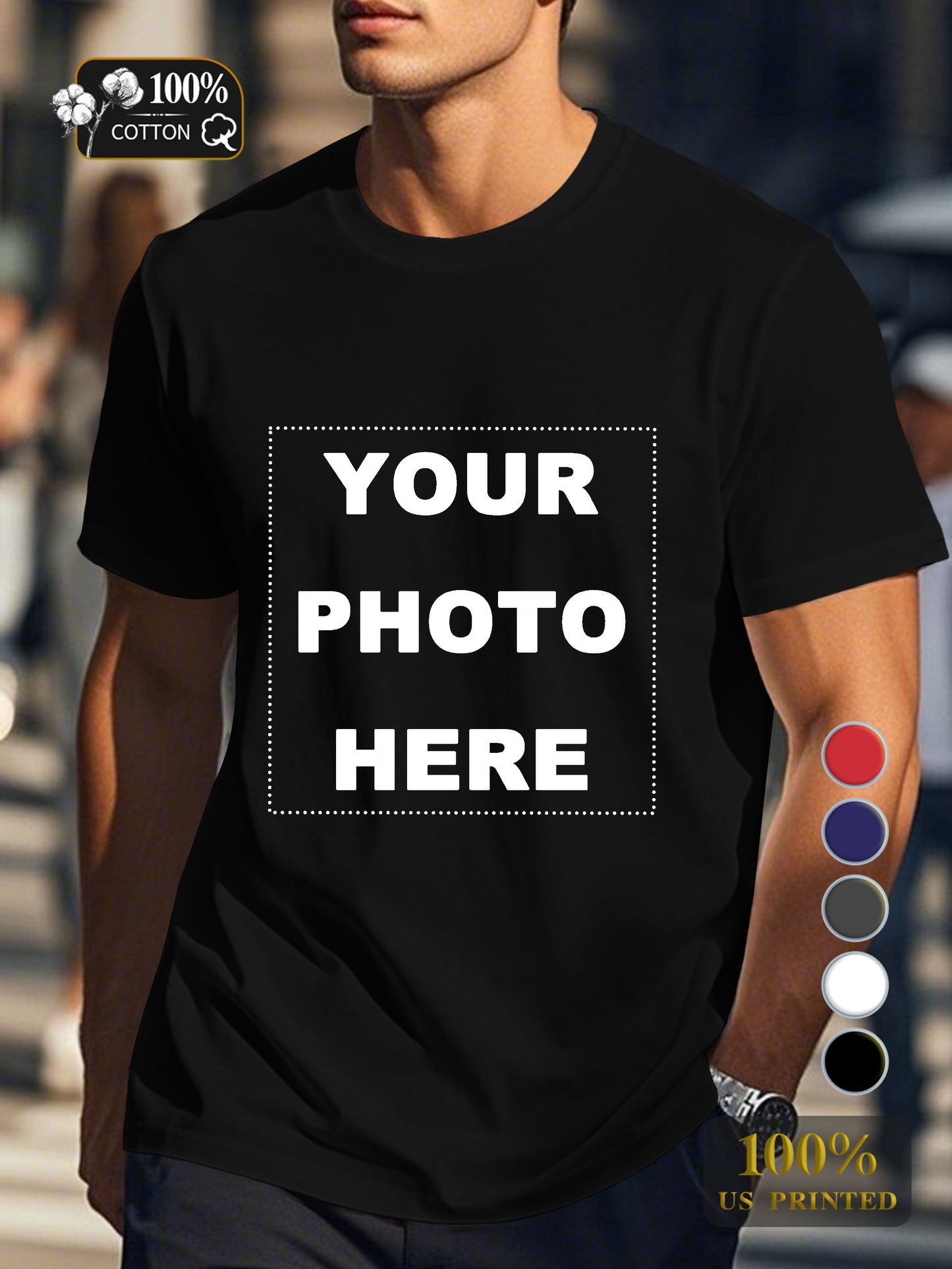 Customized Products Men's pure cotton Tshirt Comfort Fit