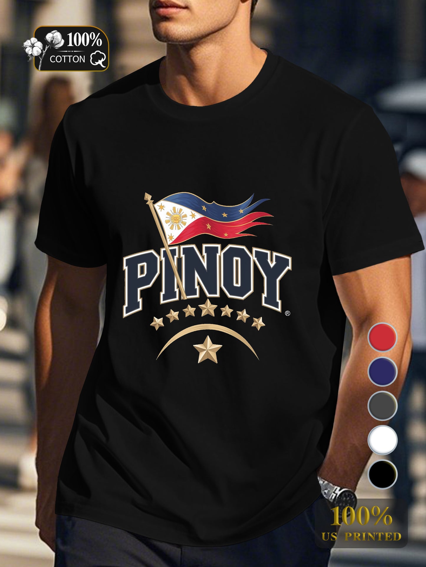 Filipino pride illustration Men's pure cotton Tshirt Comfort Fit