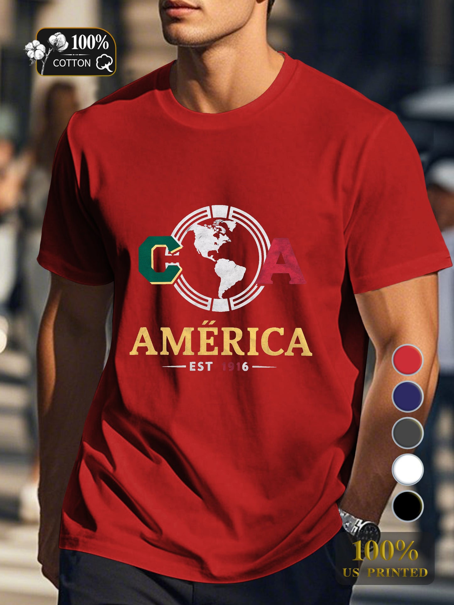 AMERICA emblem Men's pure cotton Tshirt Comfort Fit