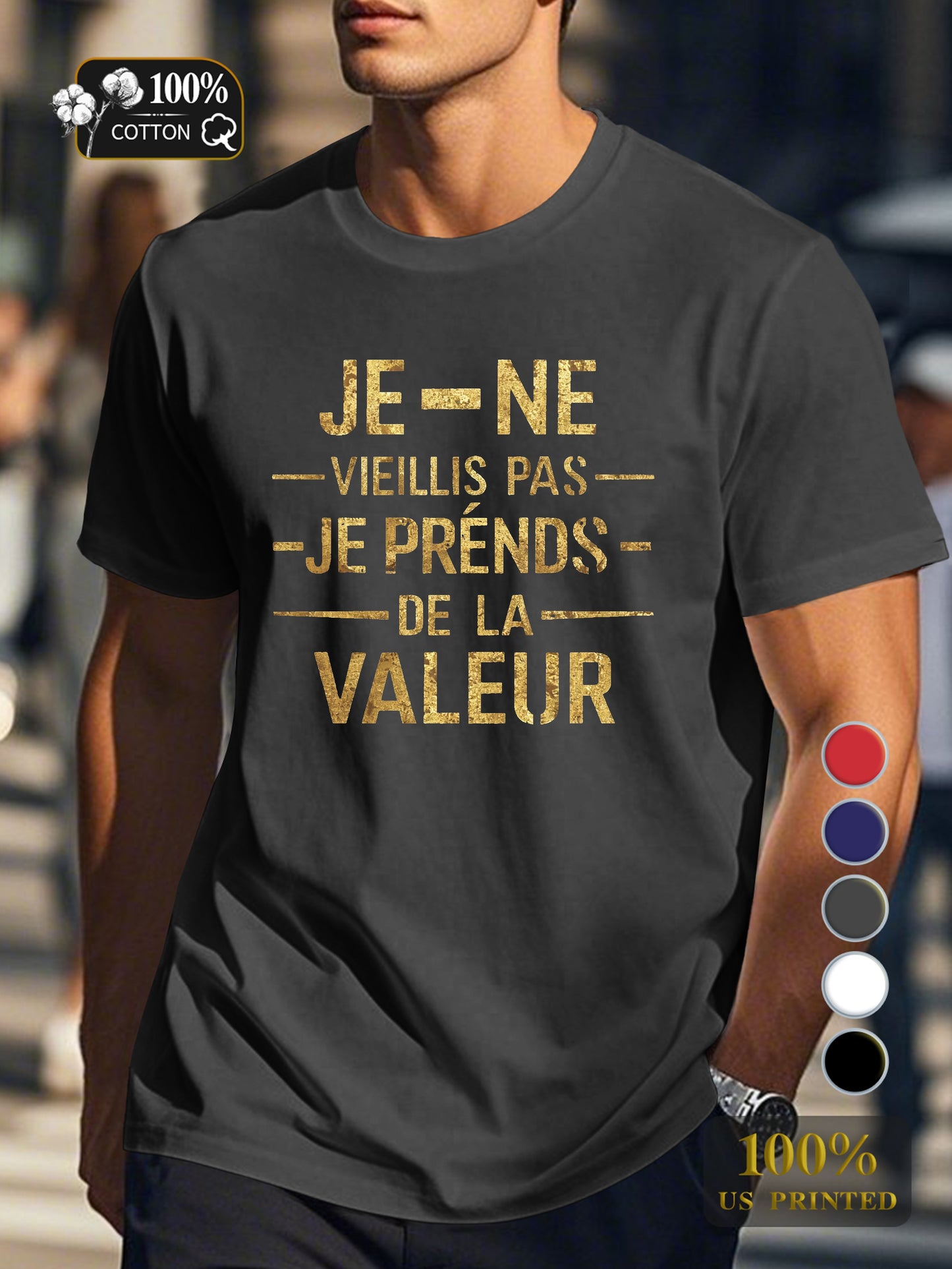 I AM NOT AGEING typography Men's pure cotton Tshirt Comfort Fit
