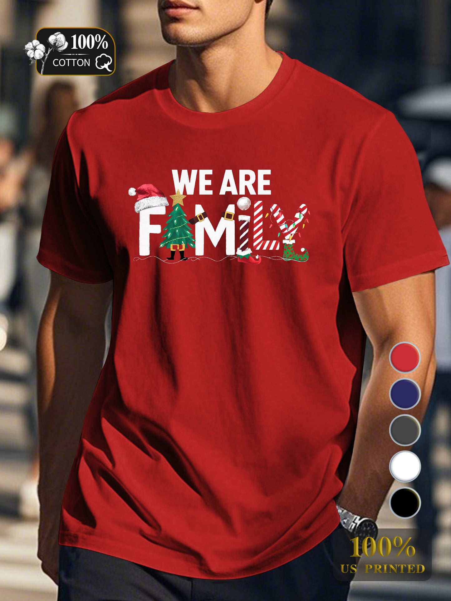 WE ARE FAMILY Men's pure cotton Tshirt Comfort Fit