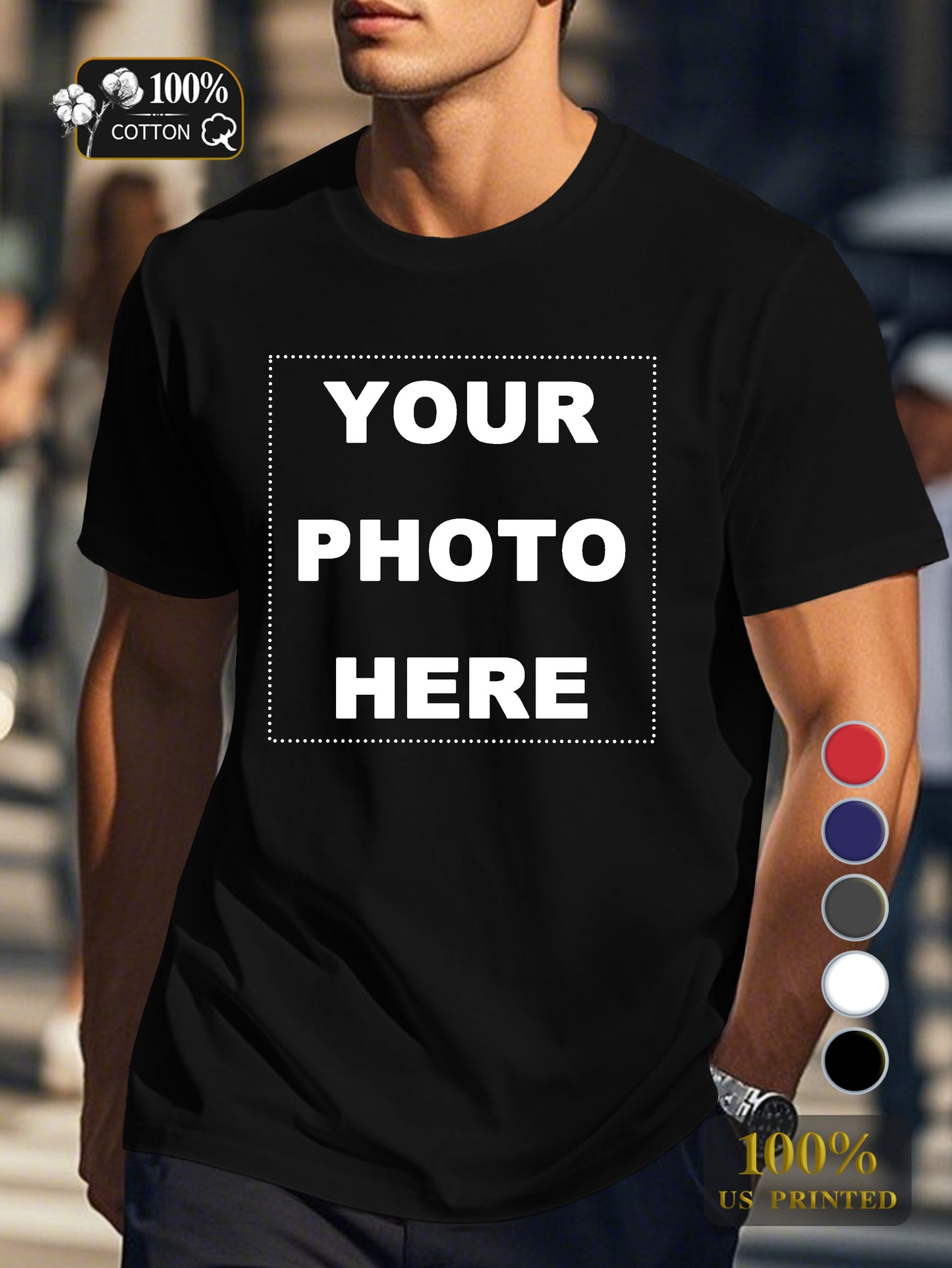 Customized Products Men's pure cotton Tshirt Comfort Fit