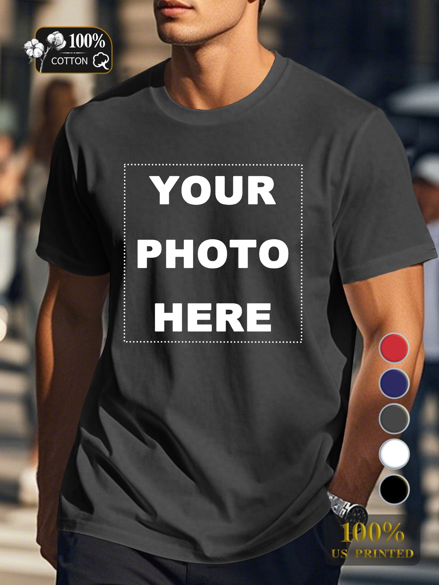 Customized Products Men's pure cotton Tshirt Comfort Fit