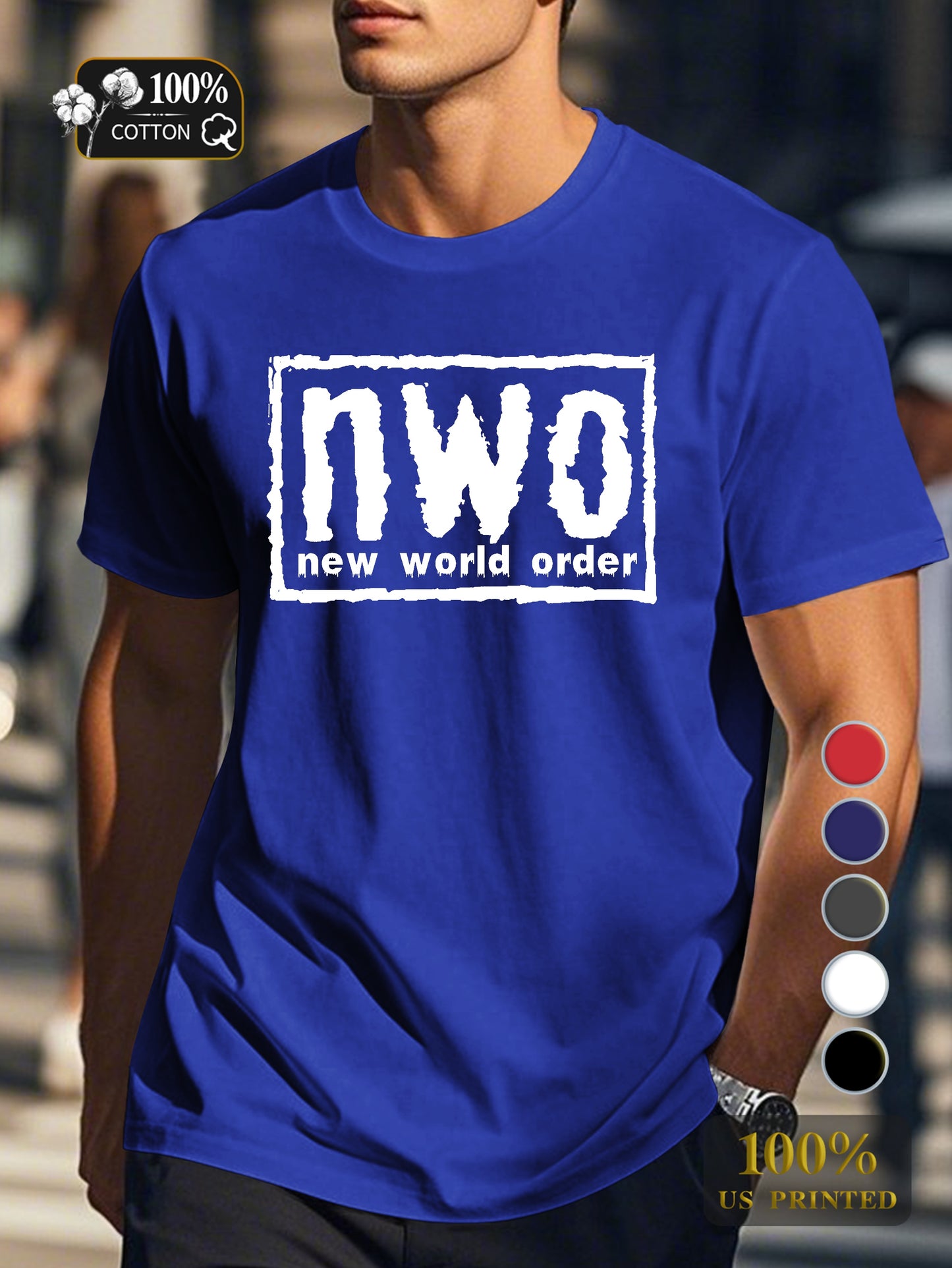 new world order Men's pure cotton Tshirt Comfort Fit