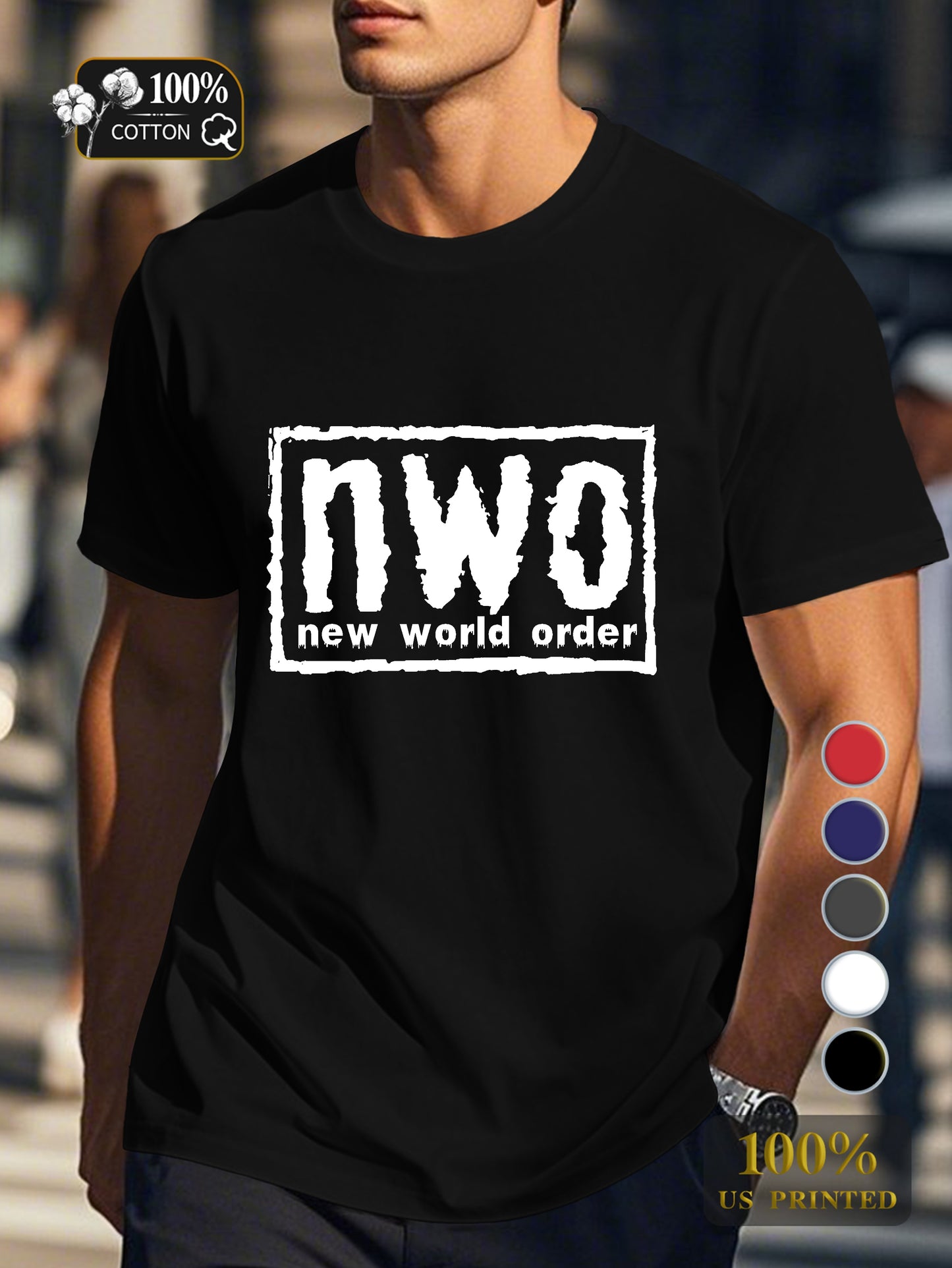 new world order Men's pure cotton Tshirt Comfort Fit