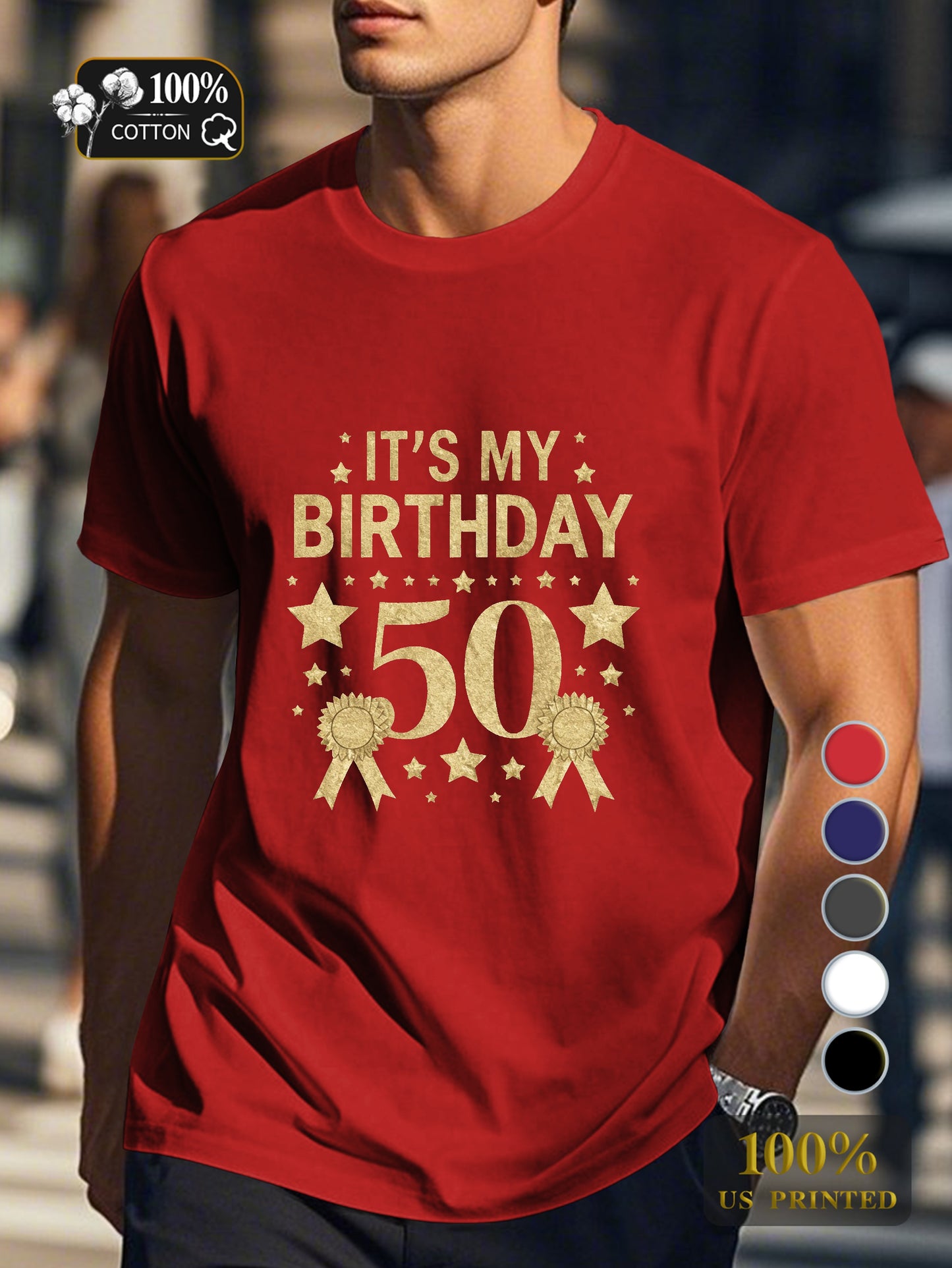 IT S MY BIRTHDAY Men's pure cotton Tshirt Comfort Fit