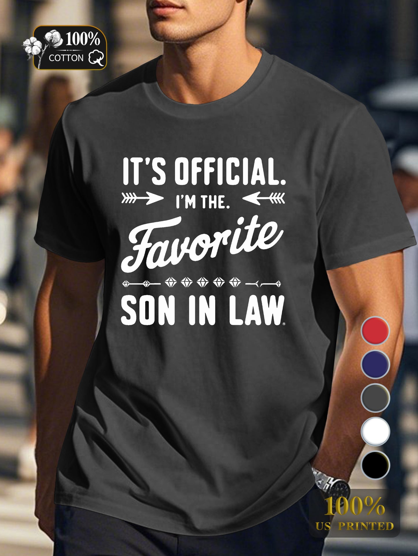 Favorite SON IN LAW Men's pure cotton Tshirt Comfort Fit