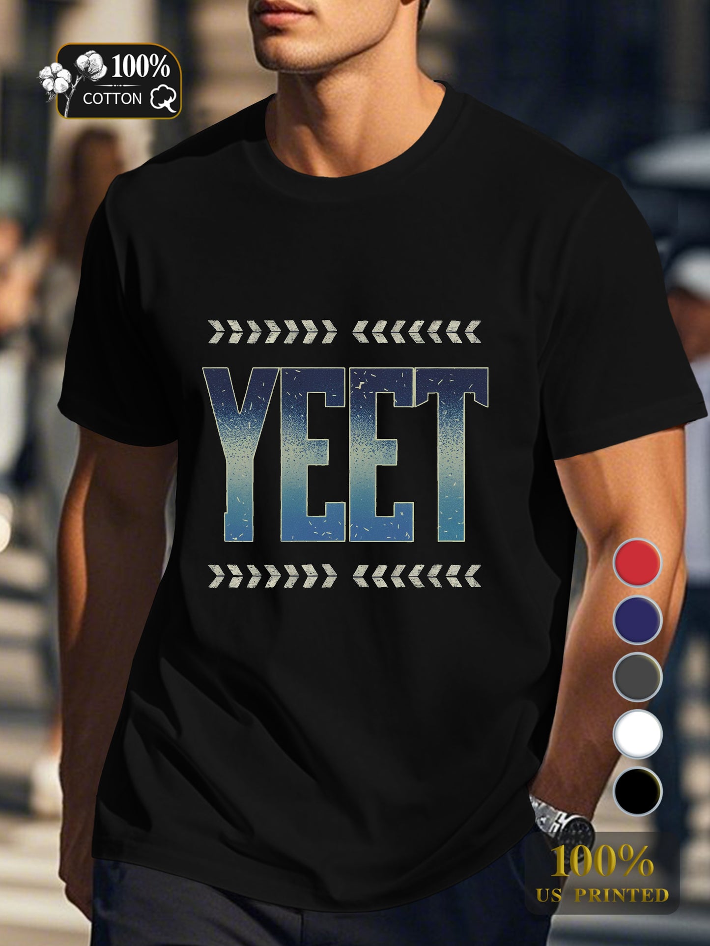 YEET Men's pure cotton Tshirt Comfort Fit