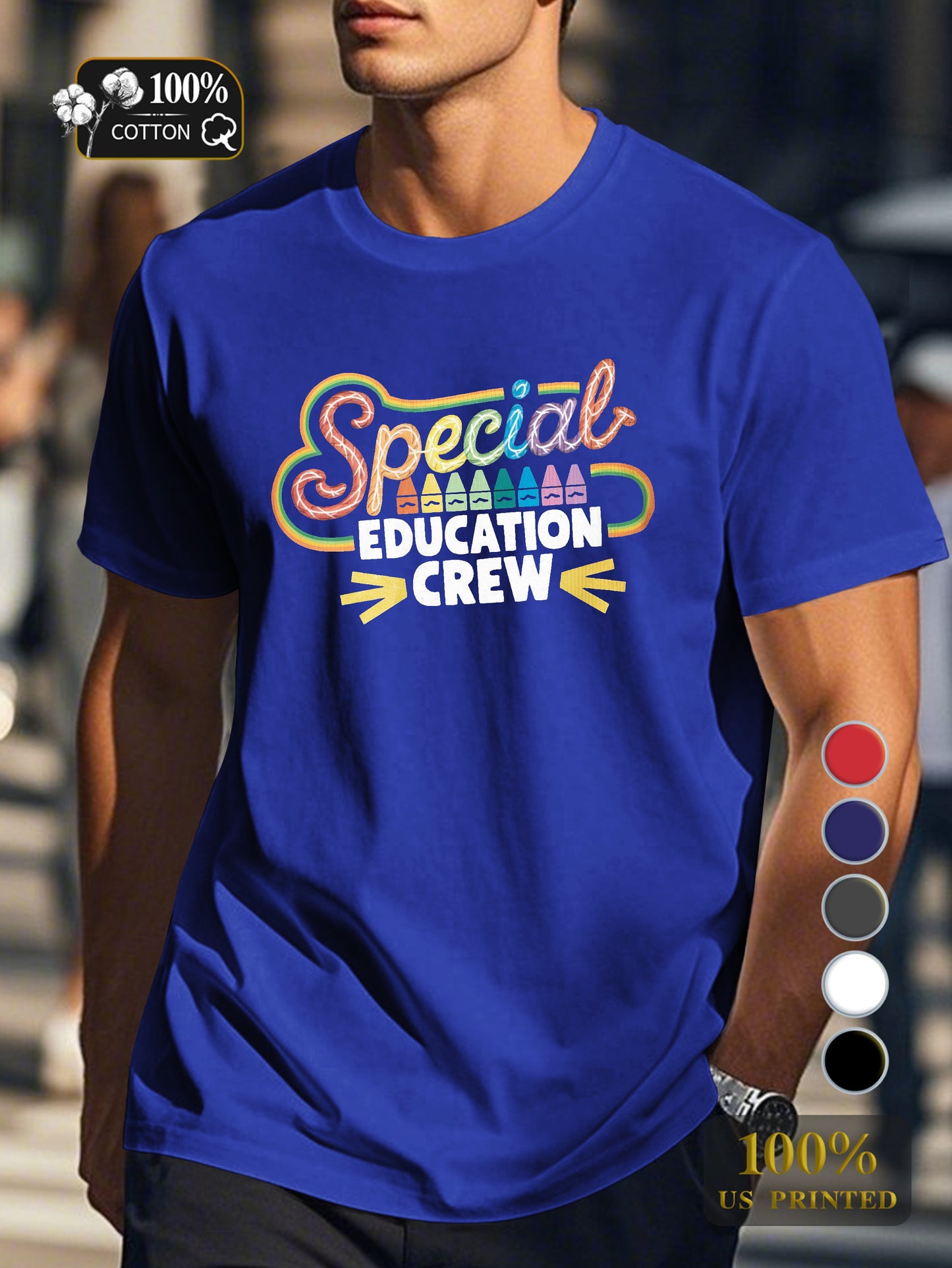 Special EDUCATION CREW Men's pure cotton Tshirt Comfort Fit