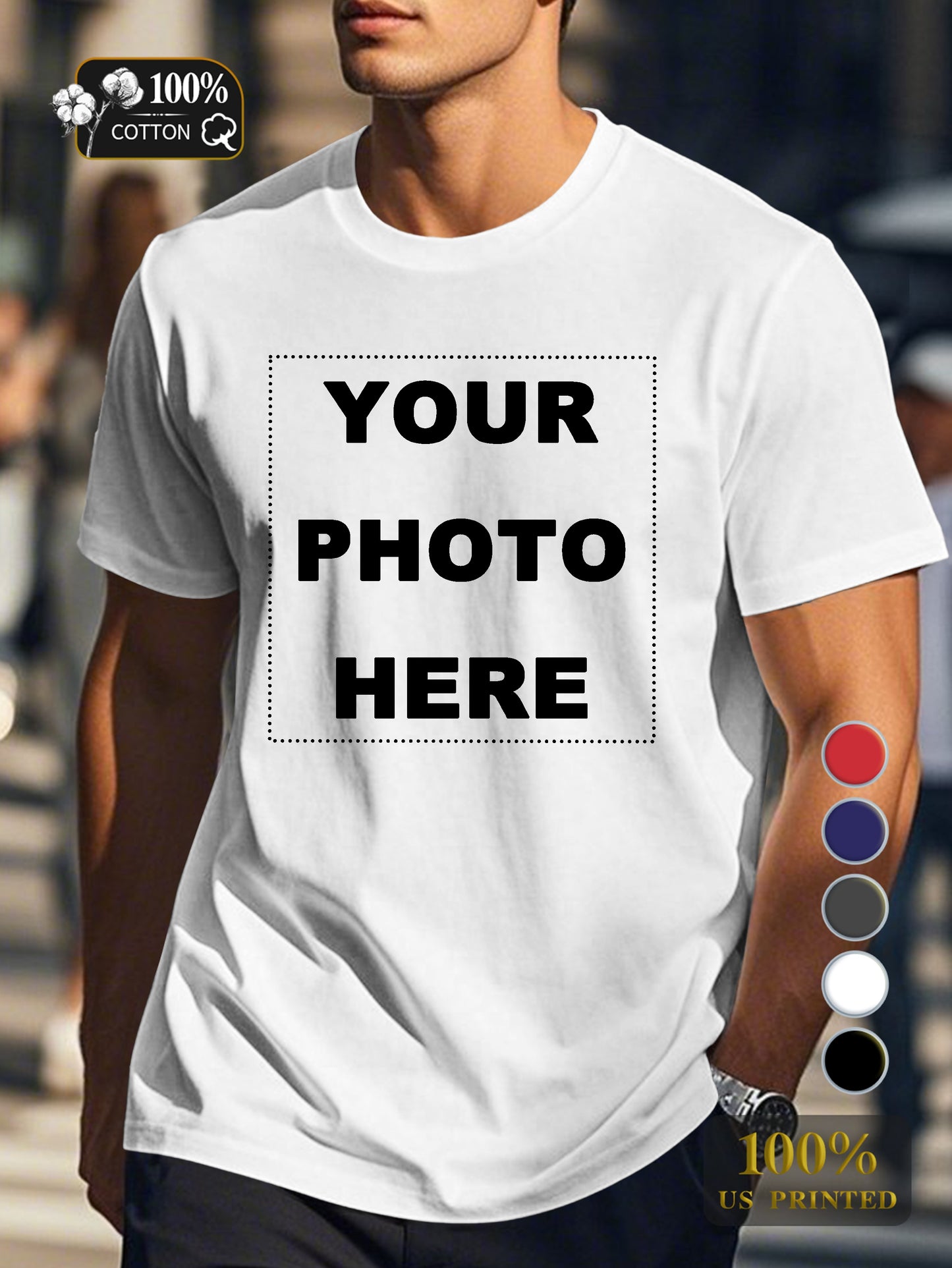 Customized Products Men's pure cotton Tshirt Comfort Fit
