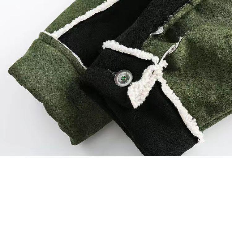 New embroidered contrasting suede jacket