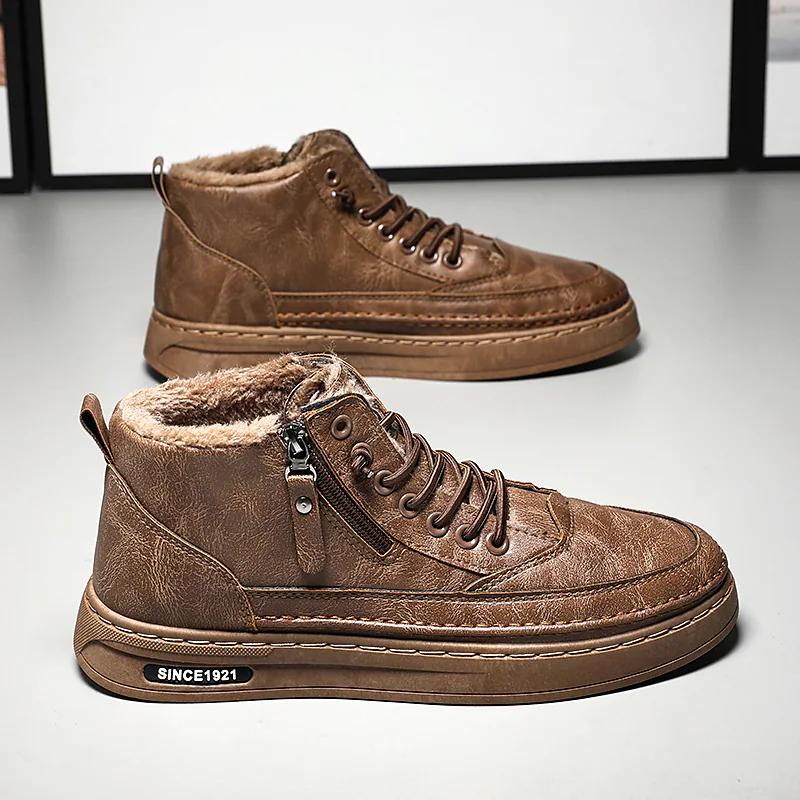 Men's Fleece lined Casual Classic Outdoor Boots