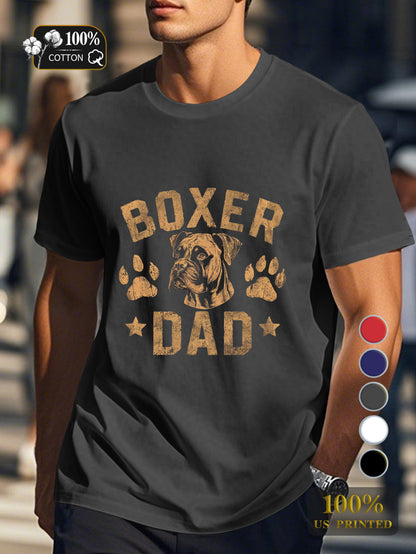 portrait of a Boxer Men's pure cotton Tshirt Comfort Fit