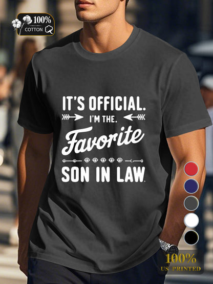 Favorite SON IN LAW Men's pure cotton Tshirt Comfort Fit