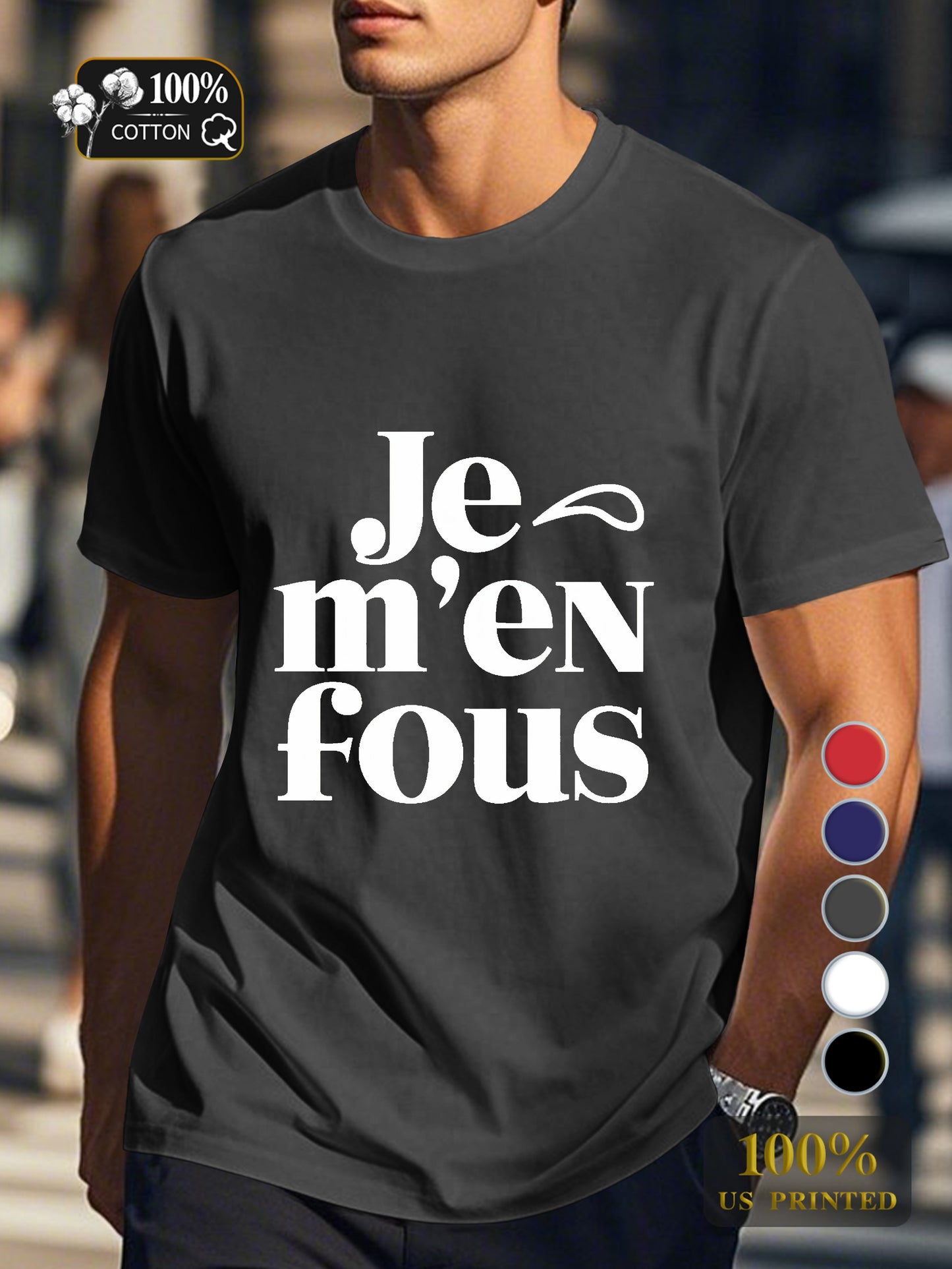 I DON T CARE Men's pure cotton Tshirt Comfort Fit