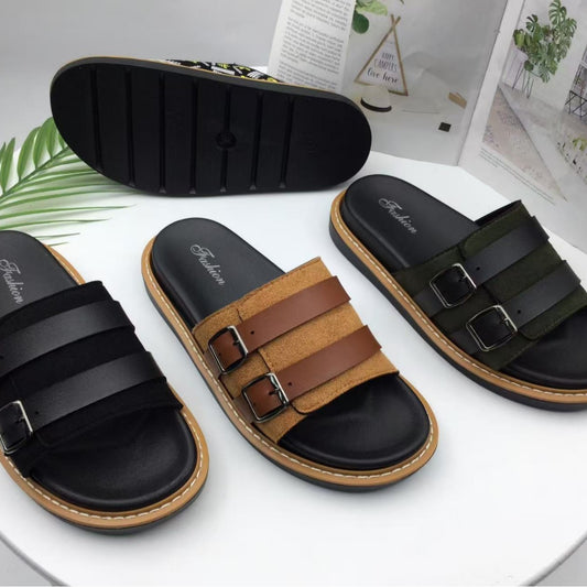 2025 Men's Summer Light Luxury Double Slippers