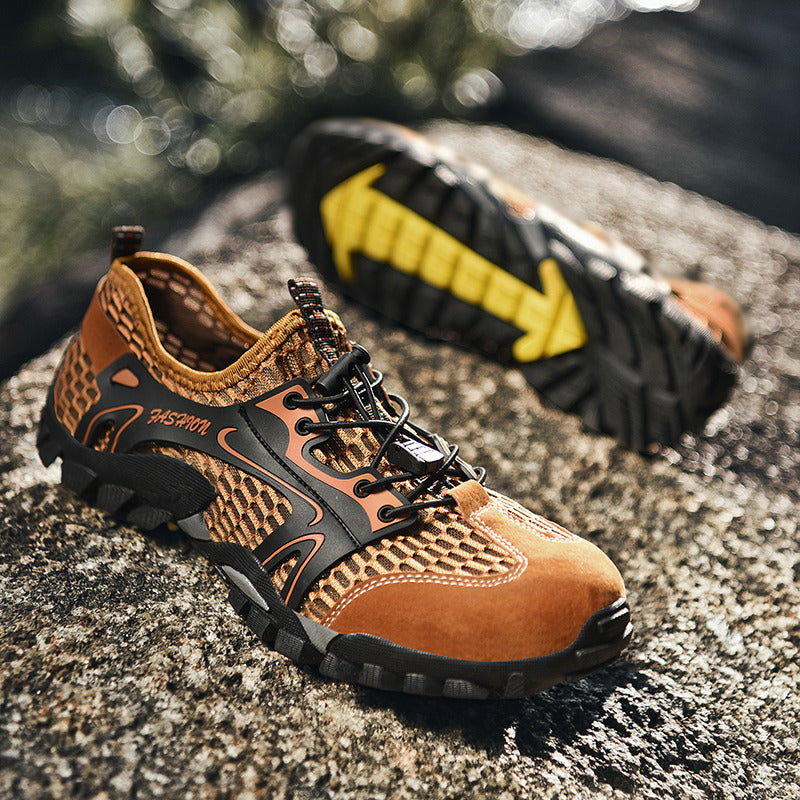 Men's Breathable Mesh Casual Light Outdoor Hiking Shoes