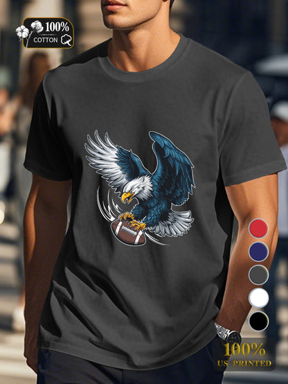 majestic eagle in mid flight Men's pure cotton Tshirt Comfort Fit