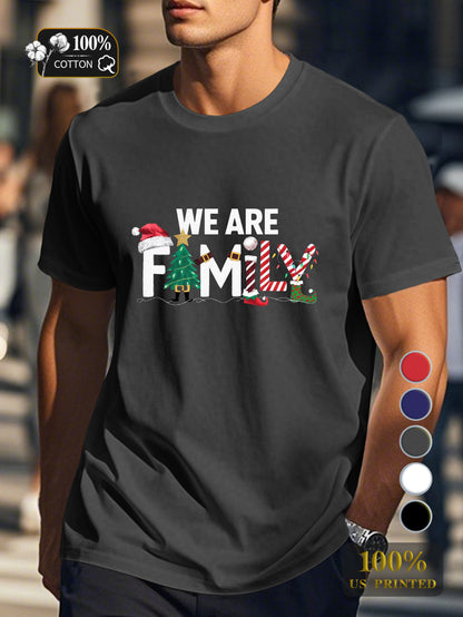 WE ARE FAMILY Men's pure cotton Tshirt Comfort Fit