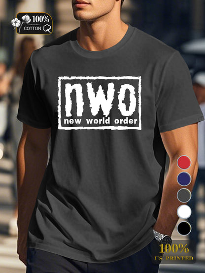 new world order Men's pure cotton Tshirt Comfort Fit