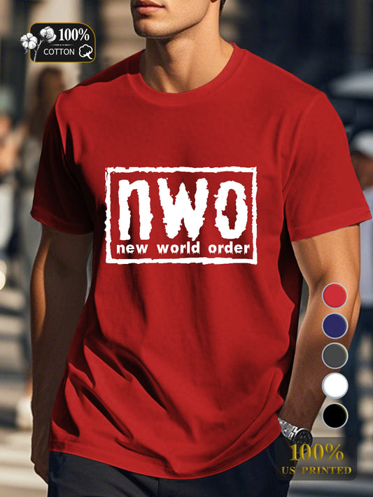 new world order Men's pure cotton Tshirt Comfort Fit