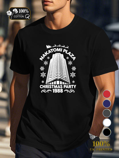 nakatomi plaza Men's pure cotton Tshirt Comfort Fit