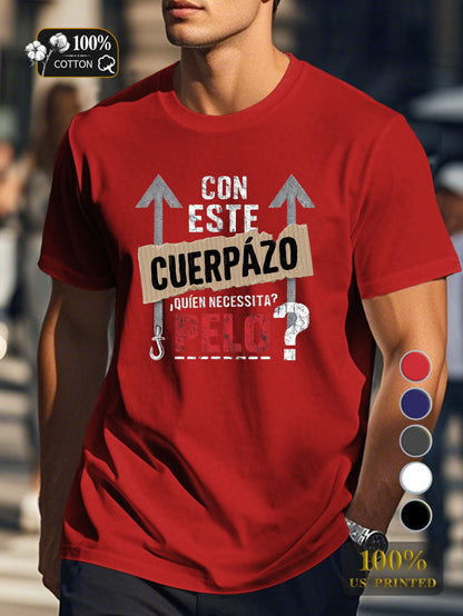 Spanish humorous illustration Men's pure cotton Tshirt Comfort Fit