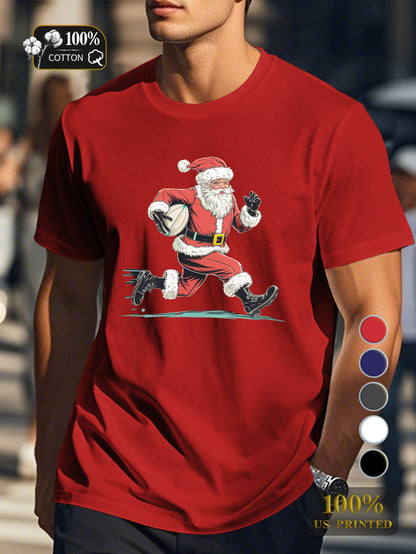 festive bearded figure Men's pure cotton Tshirt Comfort Fit